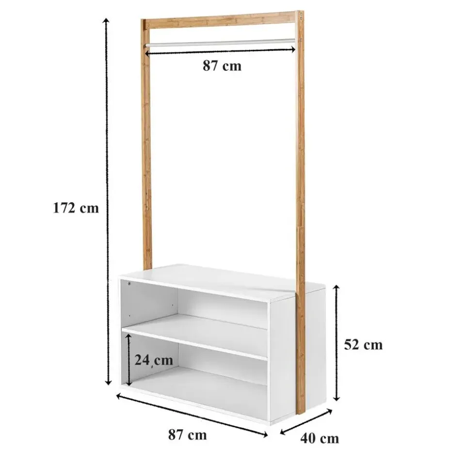 CALICOSY - Kledingkast - Wit - 171x90x40 cm