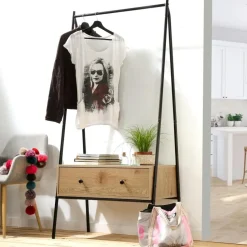 CALICOSY - Kledingkast JILL - Eikenhouten decor - 170x84x39 cm