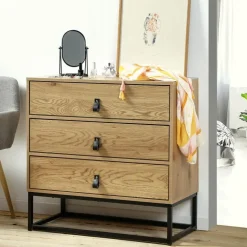 CALICOSY - Ladekast JILL - Eik - 79.5x80x39 cm