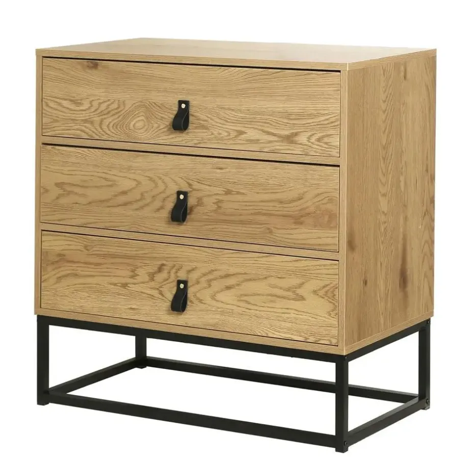 CALICOSY - Ladekast JILL - Eik - 79.5x80x39 cm