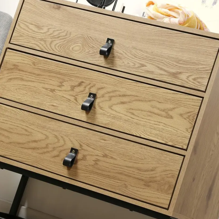 CALICOSY - Ladekast JILL - Eik - 79.5x80x39 cm