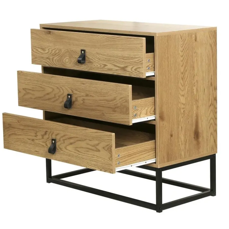 CALICOSY - Ladekast JILL - Eik - 79.5x80x39 cm