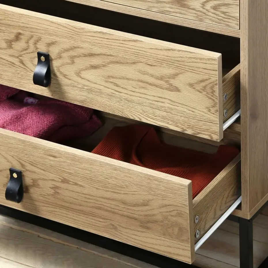 CALICOSY - Ladekast JILL - Eik - 79.5x80x39 cm