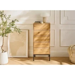 CALICOSY - Ladekast LENNY - Licht hout - 100x45x38 cm