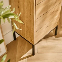 CALICOSY - Ladekast LENNY - Licht hout - 100x45x38 cm