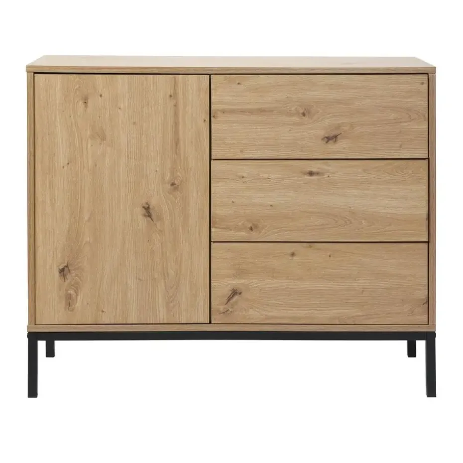 CALICOSY - Ladekast LENNY - Eik - 80x90x40 cm