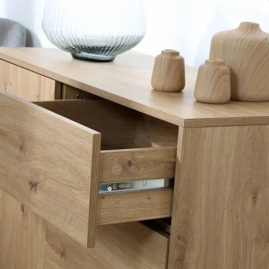 CALICOSY - Ladekast LENNY - Eik - 80x90x40 cm