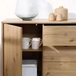 CALICOSY - Ladekast LENNY - Eik - 80x90x40 cm