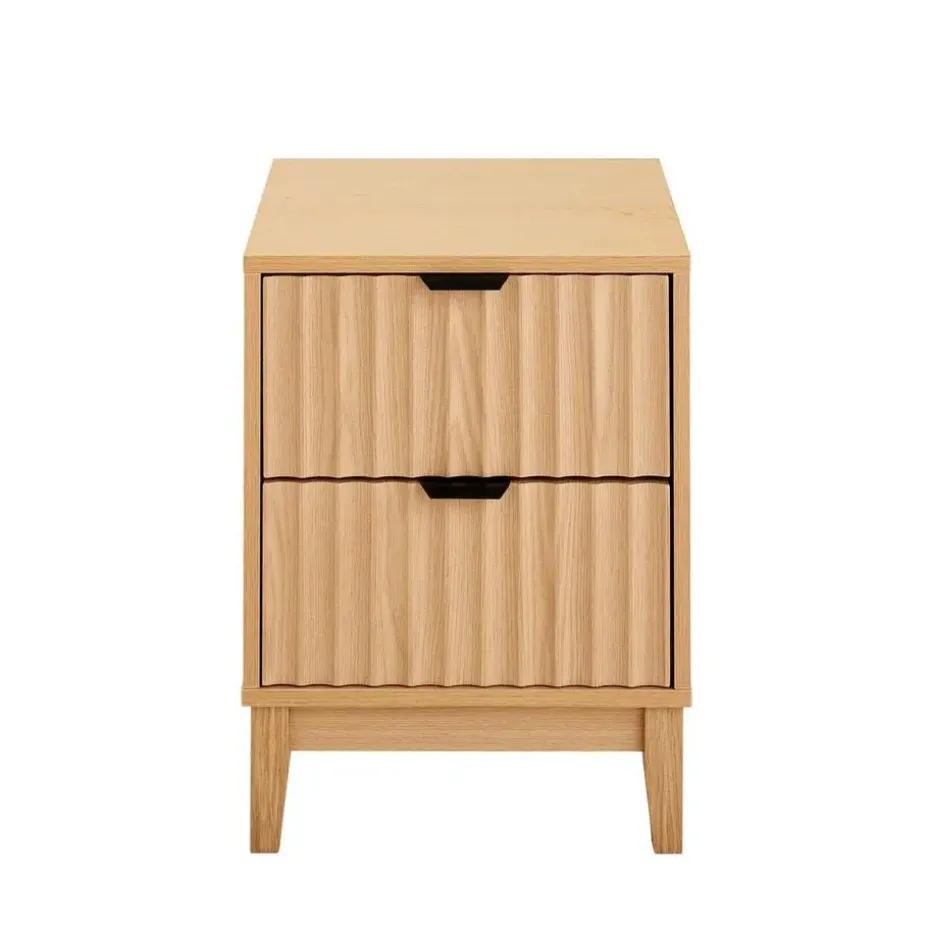 CALICOSY - Nachtkastje BOLOGNE - Licht hout - 52x40x40 cm