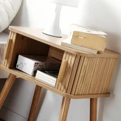 CALICOSY - Nachtkastje ERNEST - Licht hout - 58.5x48x35 cm