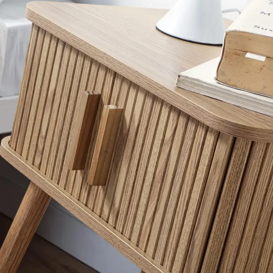 CALICOSY - Nachtkastje ERNEST - Licht hout - 58.5x48x35 cm