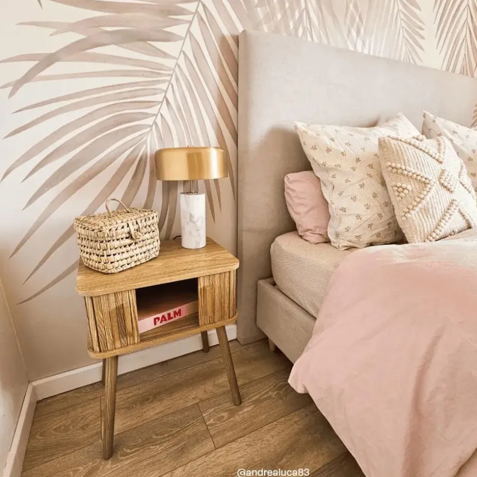 CALICOSY - Nachtkastje ERNEST - Licht hout - 58.5x48x35 cm