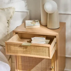 CALICOSY - Nachtkastje MIYA - Licht hout - 71x42x36.5 cm