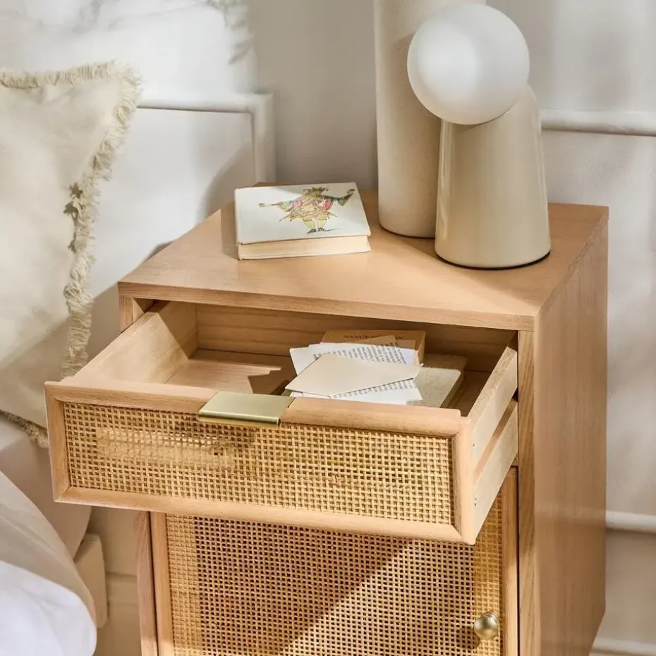 CALICOSY - Nachtkastje MIYA - Licht hout - 71x42x36.5 cm