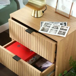 CALICOSY - Nachtkastje TARA - Licht hout - 51x45x29 cm