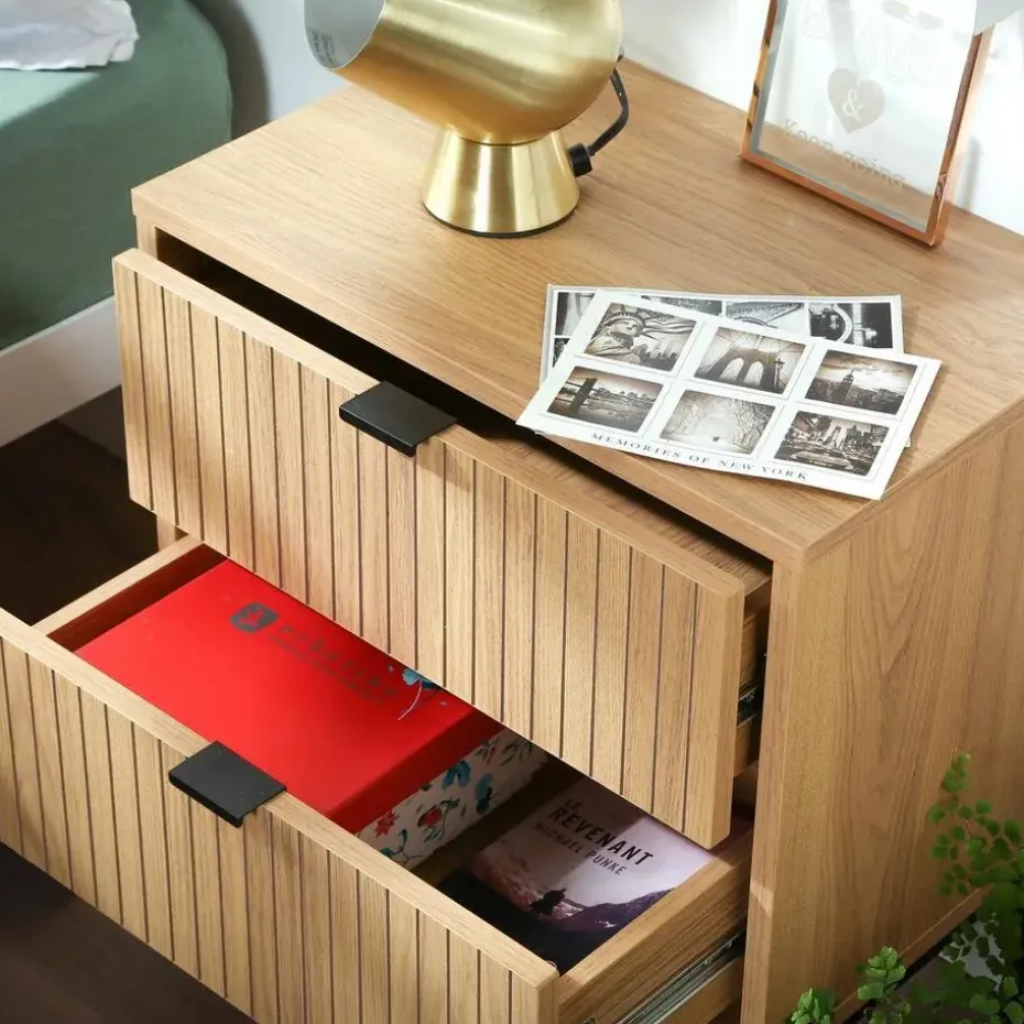 CALICOSY - Nachtkastje TARA - Licht hout - 51x45x29 cm