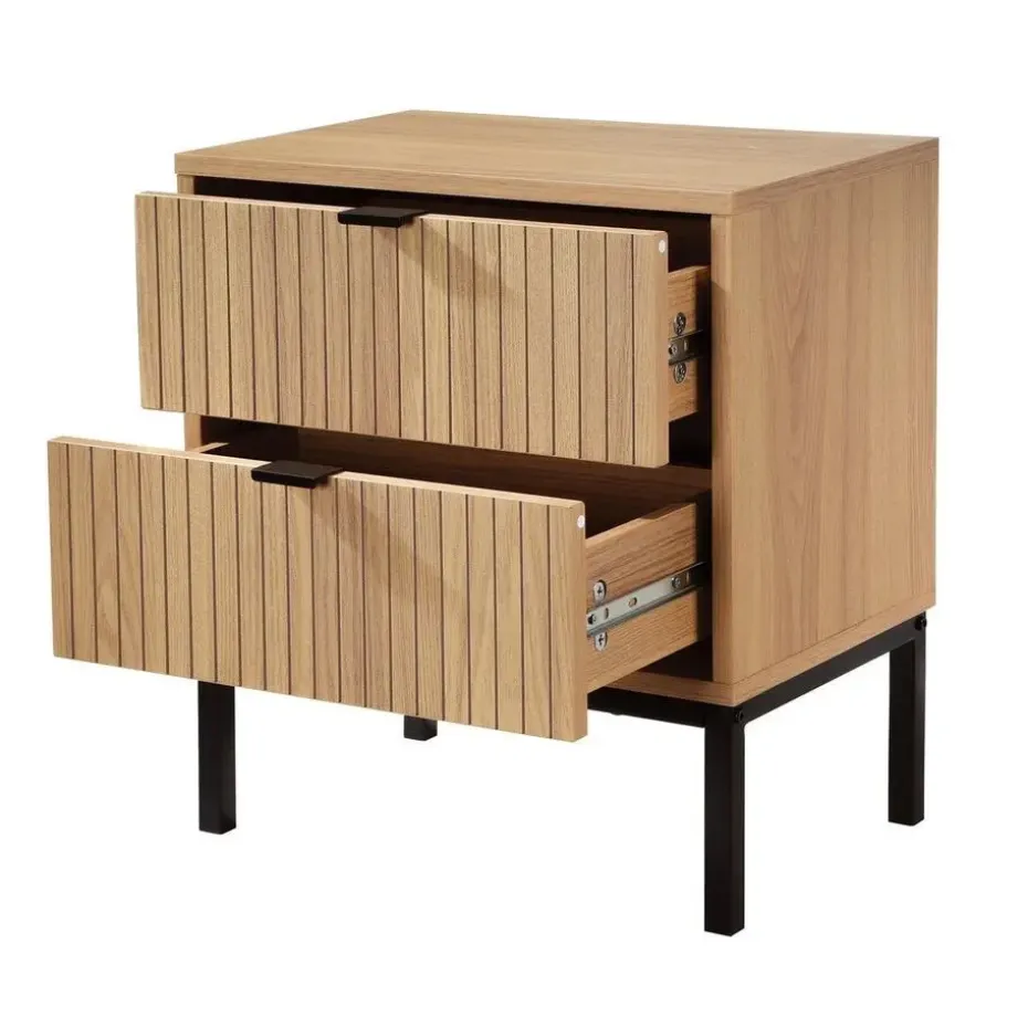 CALICOSY - Nachtkastje TARA - Licht hout - 51x45x29 cm