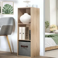 CALICOSY - Opbergplank - Licht hout - 92.5x31.7x29.5 cm