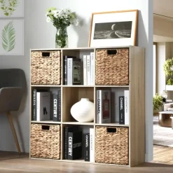 CALICOSY - Opbergrek - Licht hout - 92.5x92.5x29.5 cm