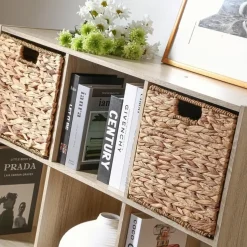 CALICOSY - Opbergrek - Licht hout - 92.5x92.5x29.5 cm