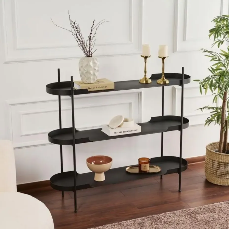 CALICOSY - Rek BLAIR - Zwart - 105x120x34 cm