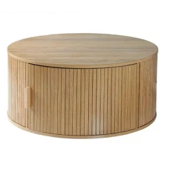 CALICOSY - Salontafel ERNEST - Licht hout - 35,5x75x75 cm