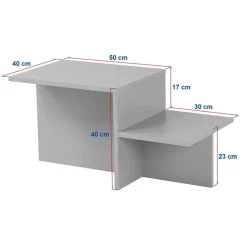 CALICOSY - Salontafel HARMONY - Travertijn - 40x77x40 cm