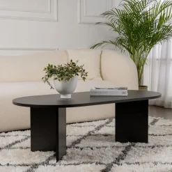 CALICOSY - Salontafel IRIS - Zwarte eik - 39,8x119x60 cm