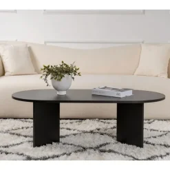 CALICOSY - Salontafel IRIS - Zwarte eik - 39,8x119x60 cm