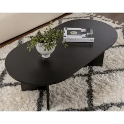 CALICOSY - Salontafel IRIS - Zwarte eik - 39,8x119x60 cm