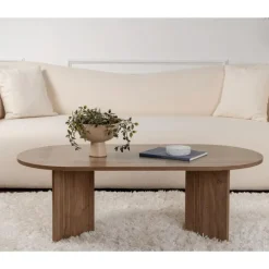 CALICOSY - Salontafel IRIS - Walnoot - 39,8x119x60 cm