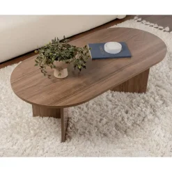 CALICOSY - Salontafel IRIS - Walnoot - 39,8x119x60 cm