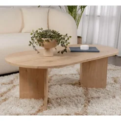 CALICOSY - Salontafel IRIS - Saffier eiken - 39,8x119x60 cm