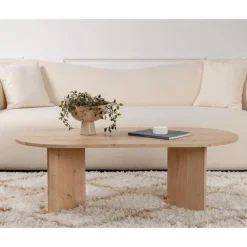 CALICOSY - Salontafel IRIS - Saffier eiken - 39,8x119x60 cm