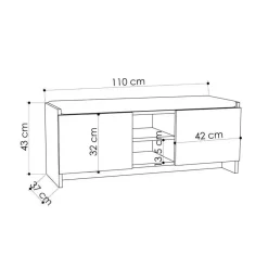 CALICOSY - Schoenenbank ZULLA - - 43x110x37 cm
