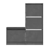 CALICOSY - Schoenenkast DUDE - Beton grijs - 118,5x105x26 cm