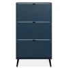 CALICOSY - Schoenenkast VIGO - Alby blauw / zwart - 125x70x24 cm