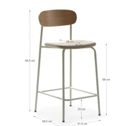 CALICOSY - Set van 2 ADRIANA-krukken - 48x42x66 cm