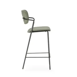 CALICOSY - Set van 2 krukken met zwarte MAIKA - 51x44x66 cm