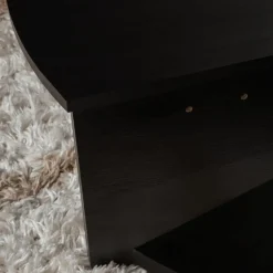 CALICOSY - Set van 2 Salontafels ORION - Zwart hout - 35x90x90 cm