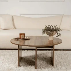 CALICOSY - Set van 2 salontafels MOIRA - 90x90x41 cm