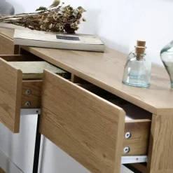 CALICOSY - Sidetable - Eikenhouten decor - 73x120x29.5 cm