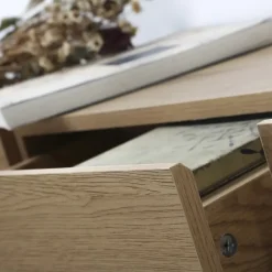 CALICOSY - Sidetable - Eikenhouten decor - 73x120x29.5 cm