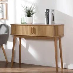 CALICOSY - Sidetable ERNEST - Licht hout - 80,5x100x35 cm