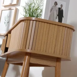 CALICOSY - Sidetable ERNEST - Licht hout - 80,5x100x35 cm