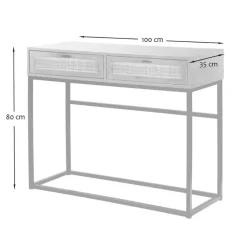 CALICOSY - Sidetable JAYA - Licht hout - 80x100x35 cm