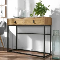 CALICOSY - Sidetable JILL - Licht hout - 80.5x100.3x35.3 cm