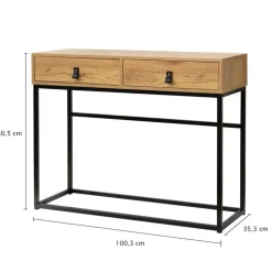 CALICOSY - Sidetable JILL - Licht hout - 80.5x100.3x35.3 cm
