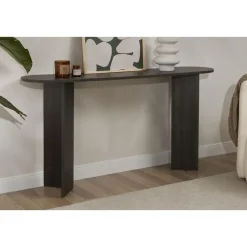 CALICOSY - Sidetable SIRA - Zwart hout - 75x150x35 cm