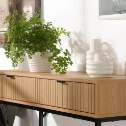 CALICOSY - Sidetable TARA - Licht hout - 80x100x35 cm